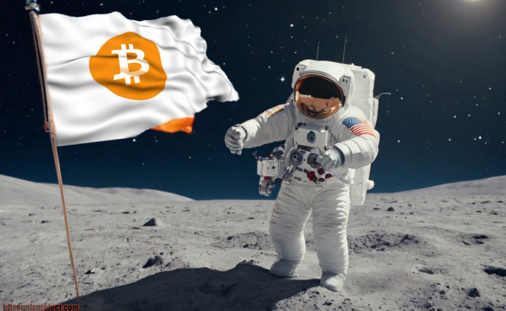 ビットコインと月の旗 jpg