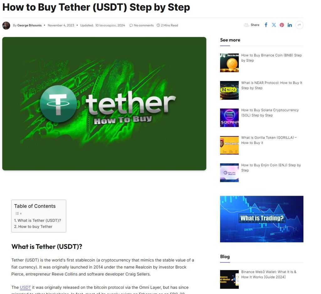 come acquistare Tether