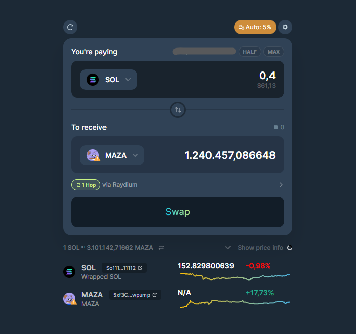 MAZA Token buy