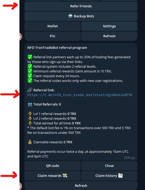 Referral NFD Tron Trade Bot
