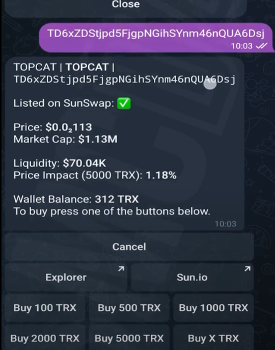 SUNBOT how to buy token 