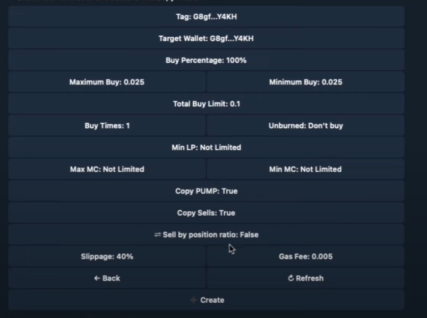 best settings TradeWiz for copy trading